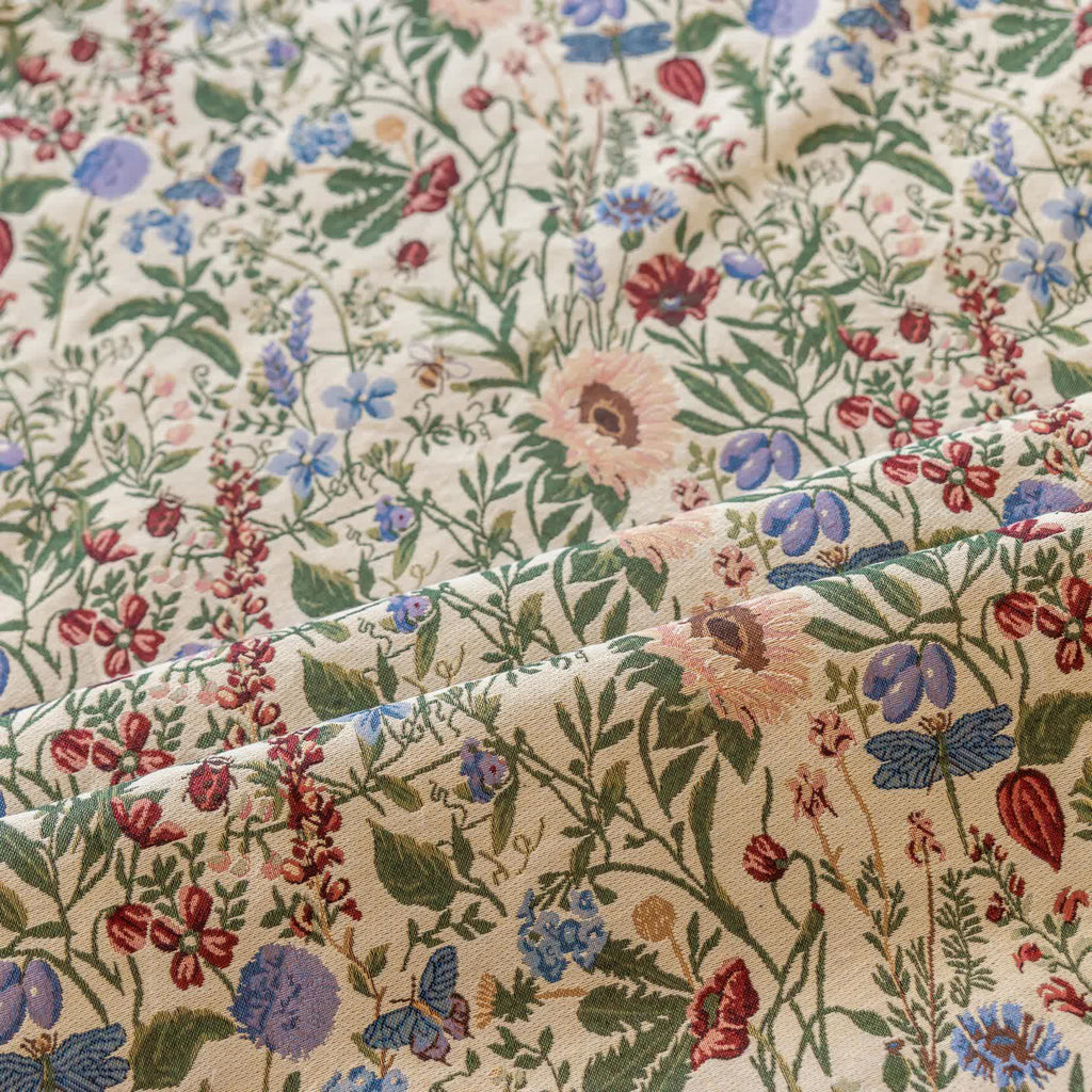 Painterly Dahlia Floral Tassel Curtain