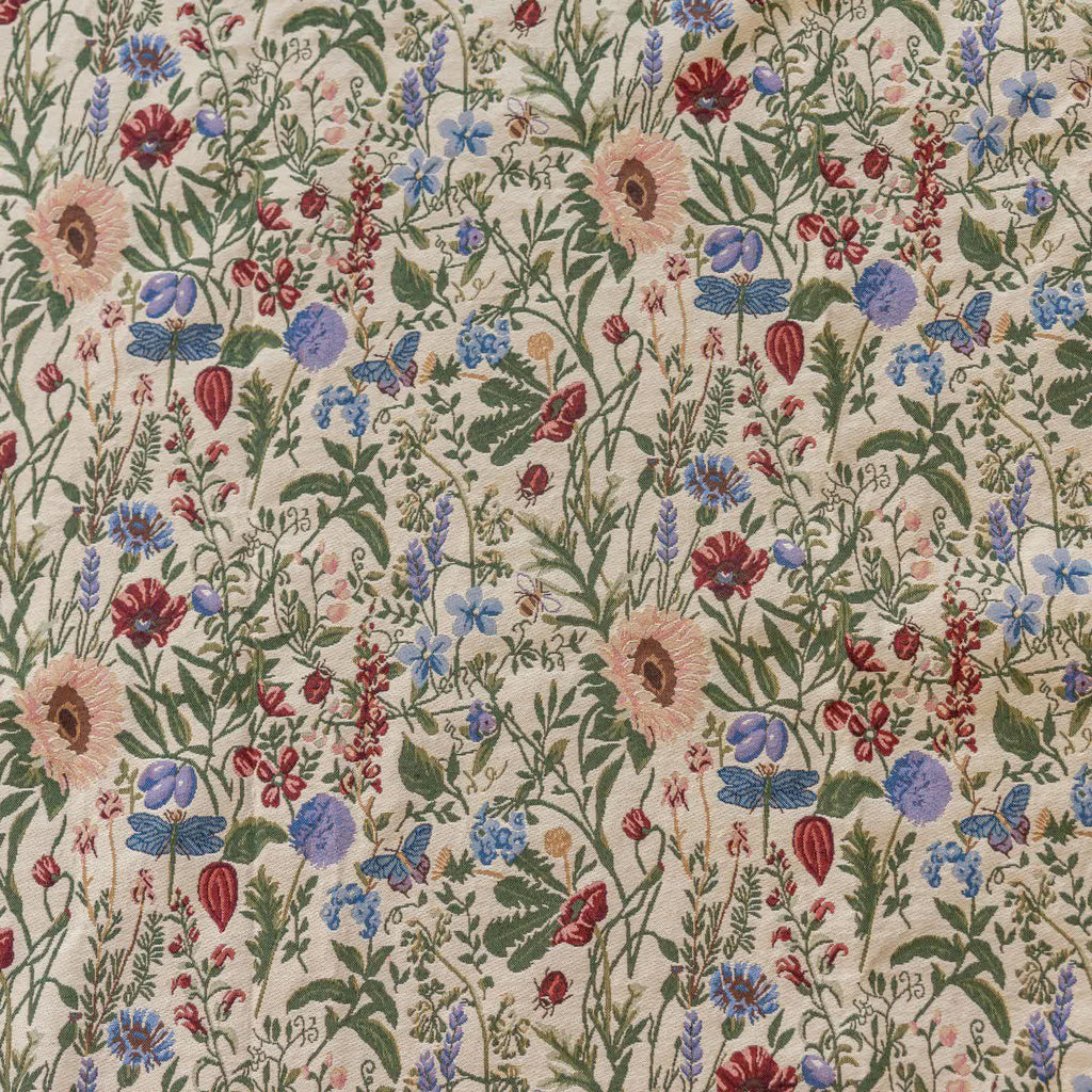 Painterly Dahlia Floral Tassel Curtain