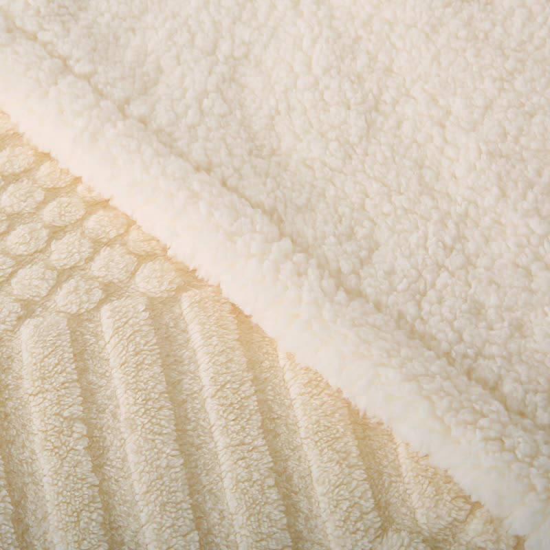 Solid Color Textured Fleece Throw Blanket