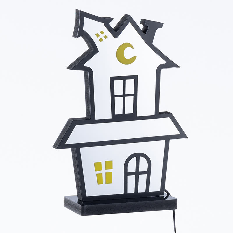 3D House Infinity Lights Halloween Decoration