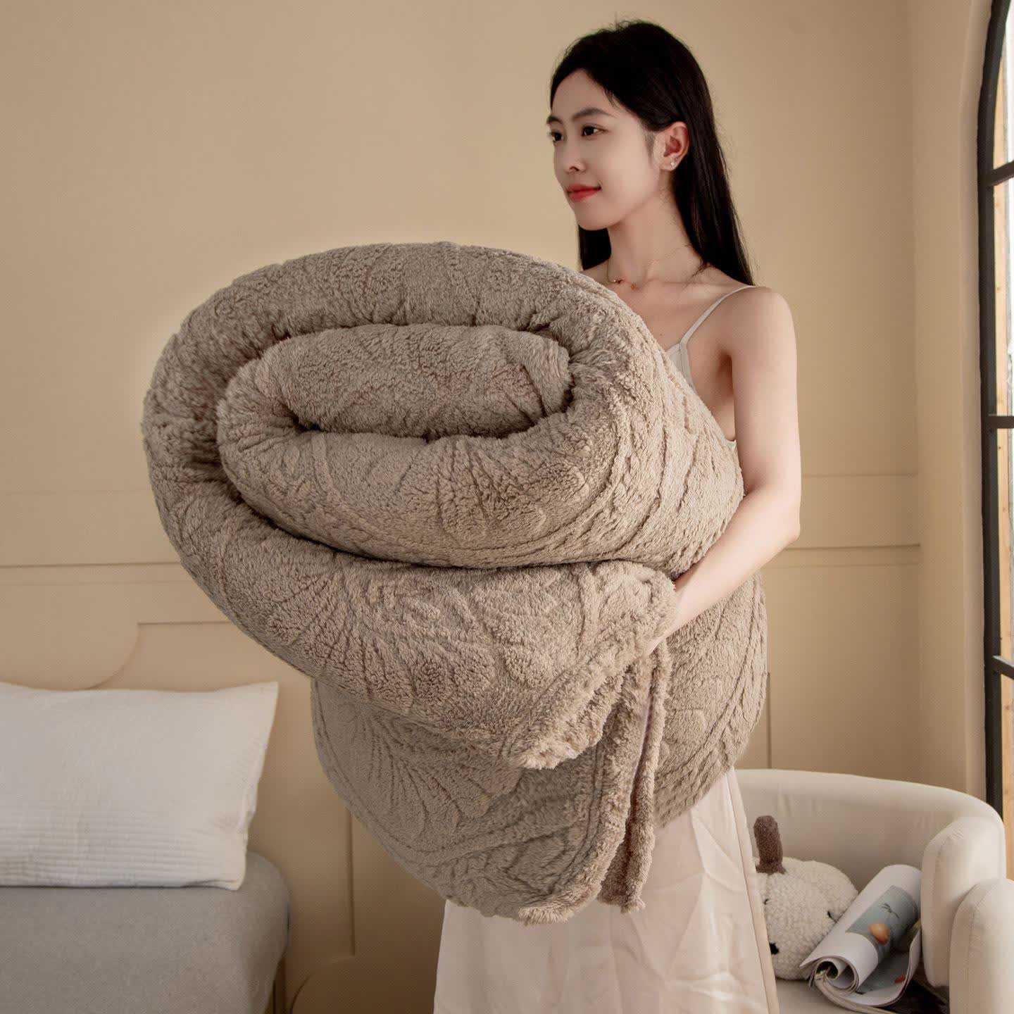 Vintage Floral Jacquard Throw Blanket