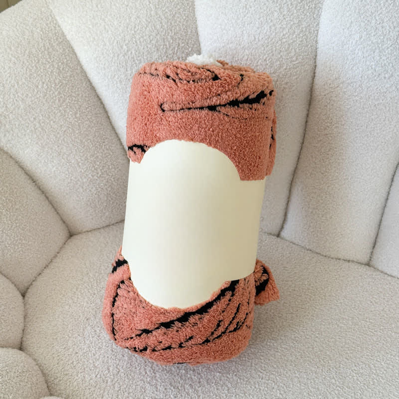 Large Leaf Jacquard Plush Blanket