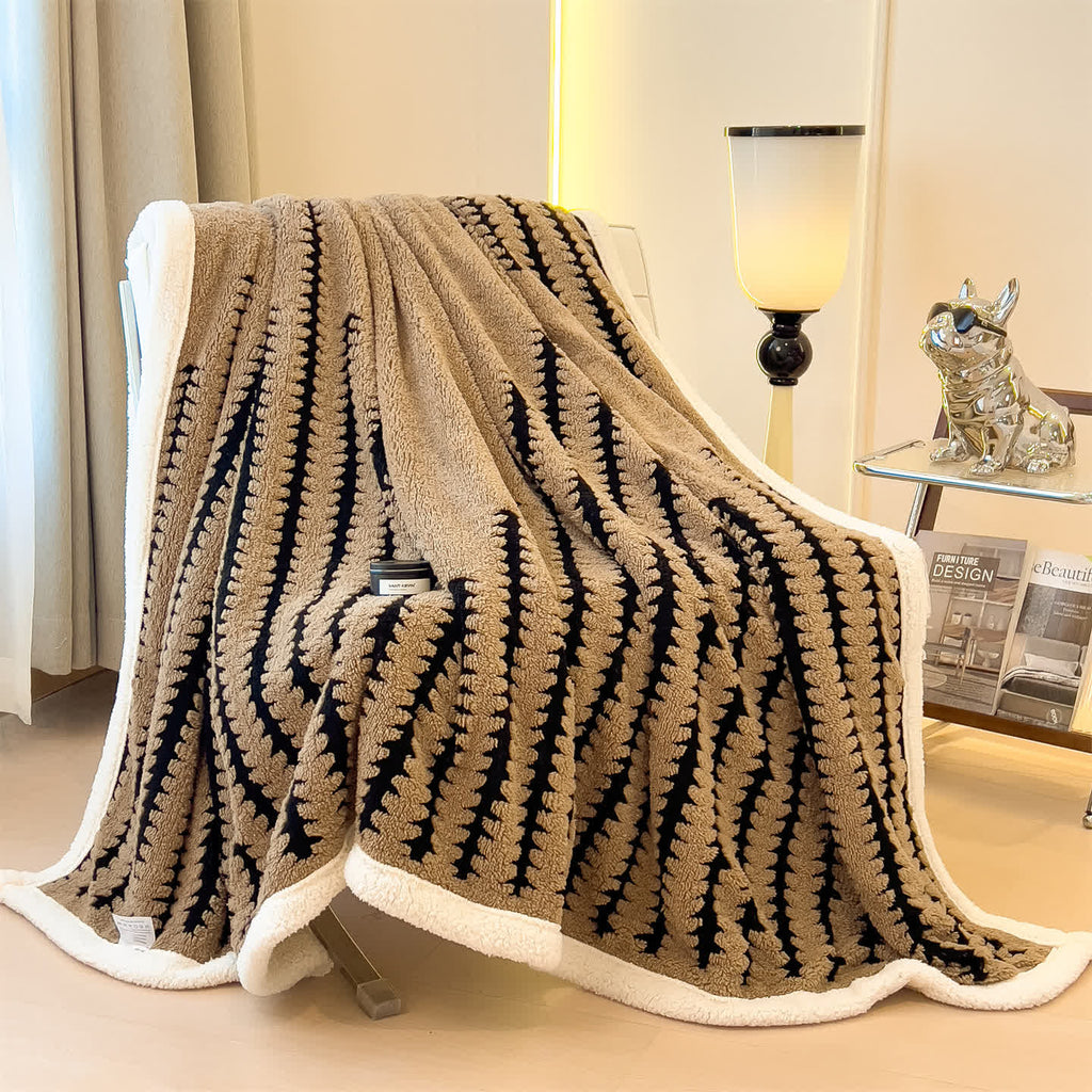 Geometric Print Jacquard Throw Blanket