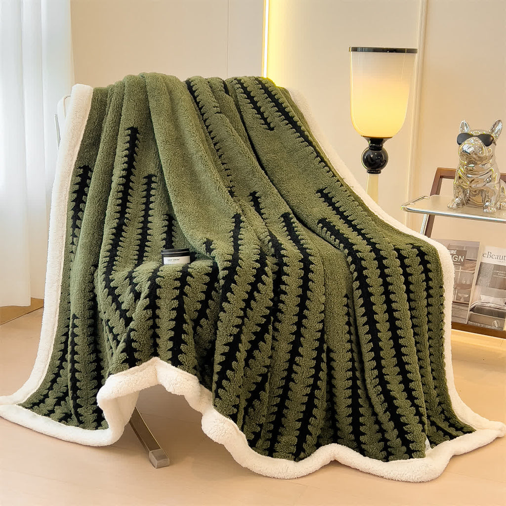 Geometric Print Jacquard Throw Blanket
