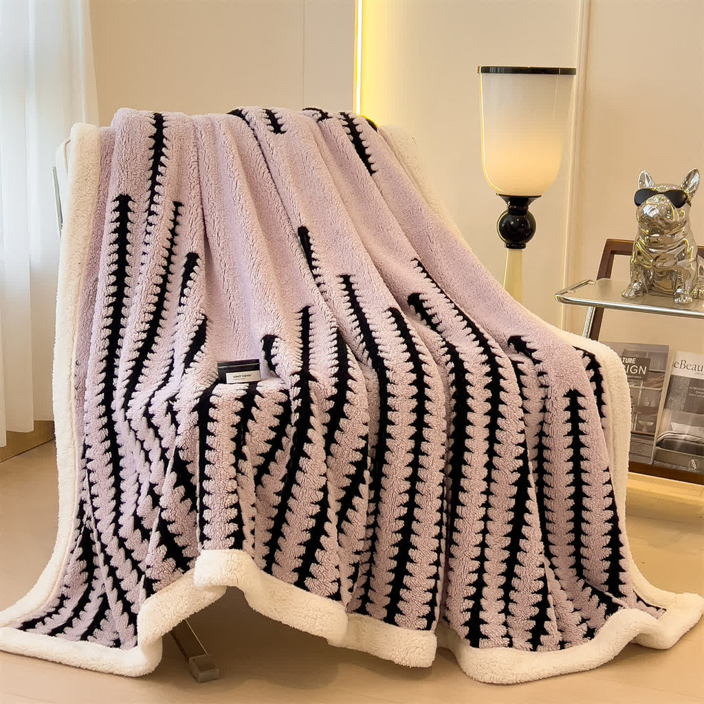 Geometric Print Jacquard Throw Blanket