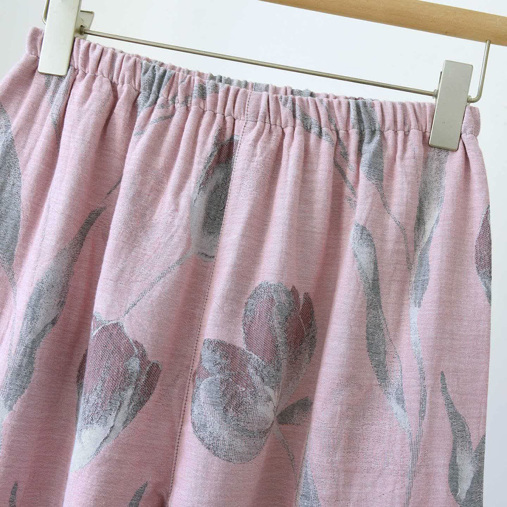 Tulip Cotton Gauze Jacquard Loungewear Set
