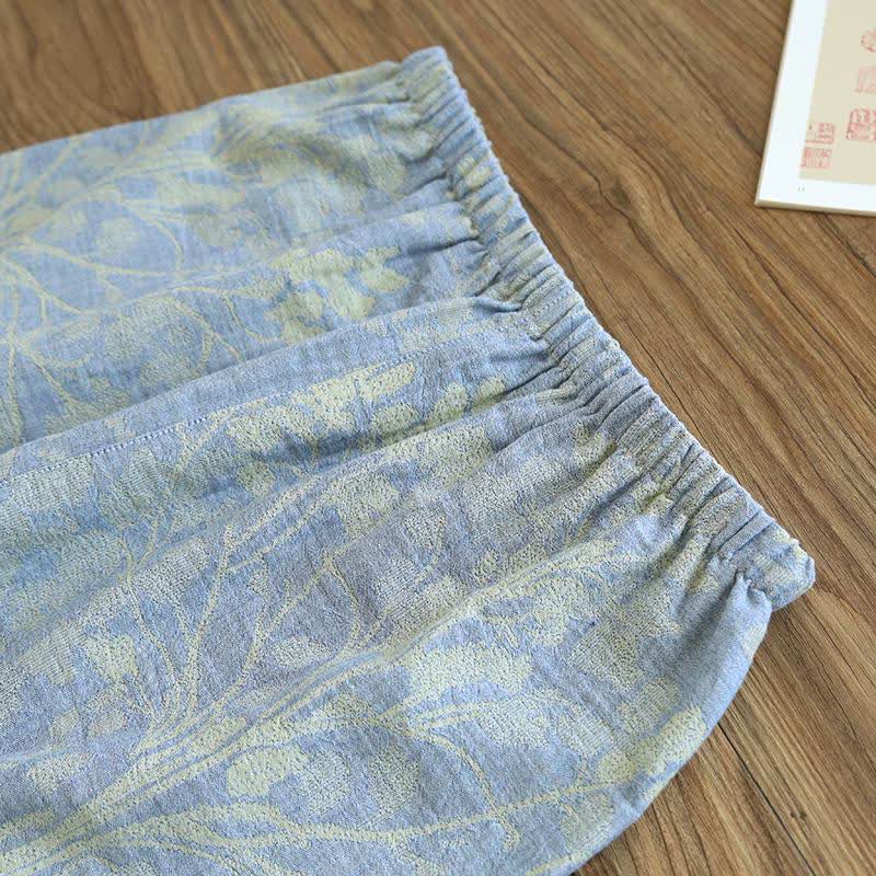Elegant Floral Organic Cotton Loungewear Set