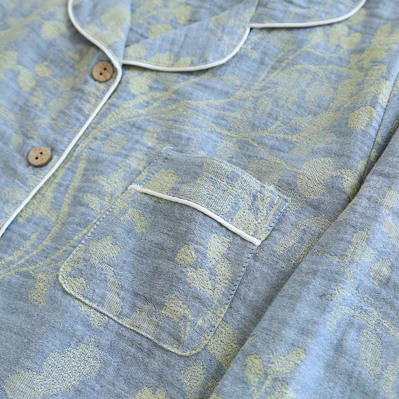 Elegant Floral Organic Cotton Loungewear Set