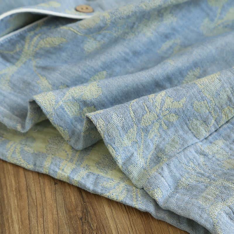 Elegant Floral Organic Cotton Loungewear Set