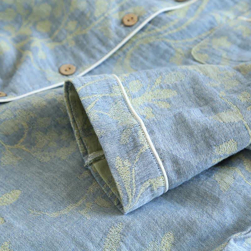 Elegant Floral Organic Cotton Loungewear Set