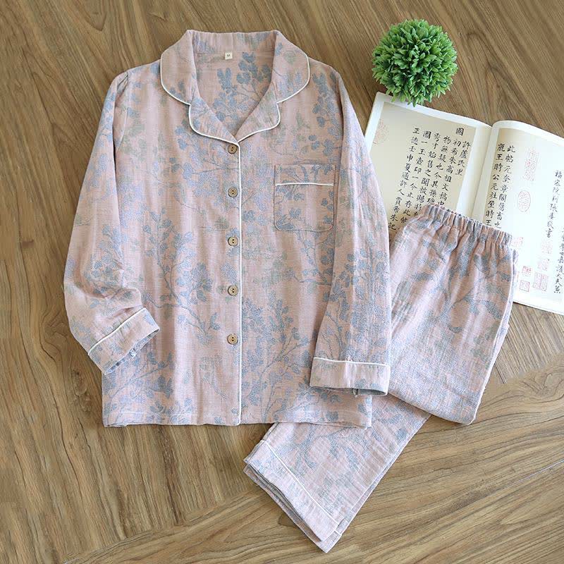Elegant Floral Organic Cotton Loungewear Set