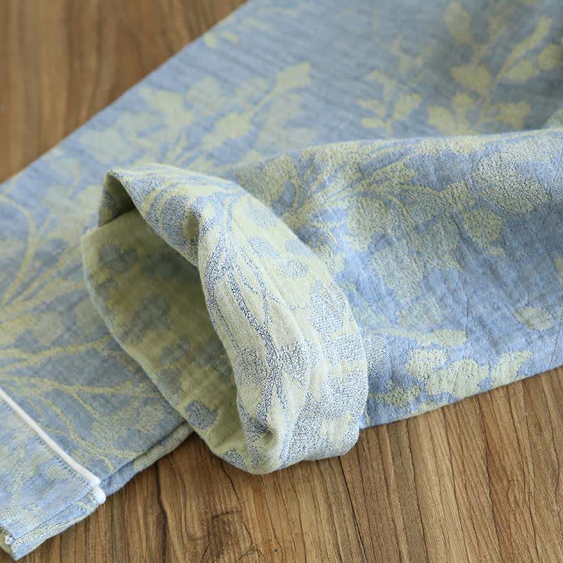 Elegant Floral Organic Cotton Loungewear Set