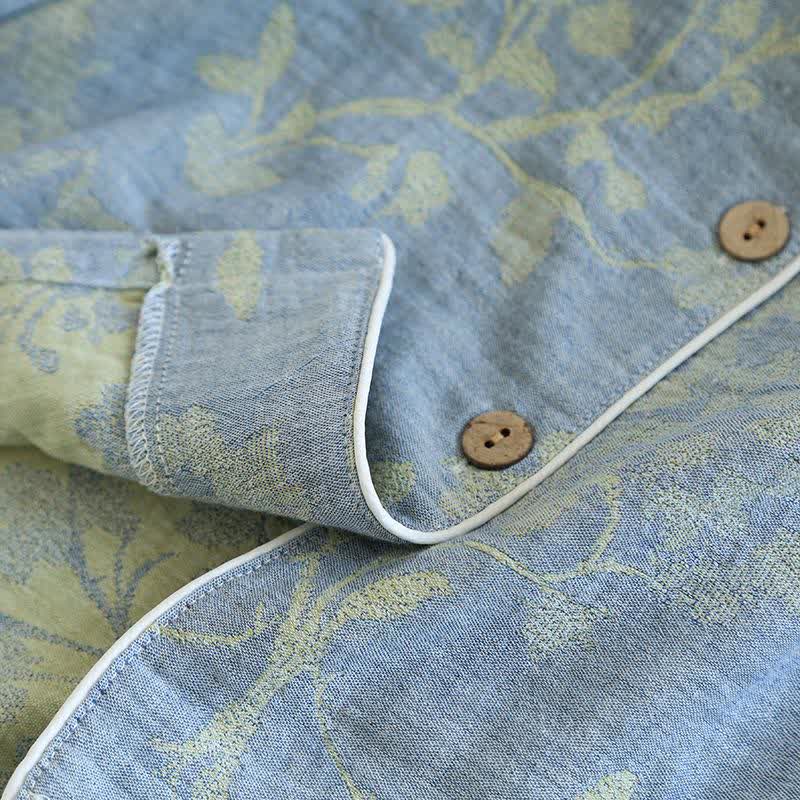 Elegant Floral Organic Cotton Loungewear Set