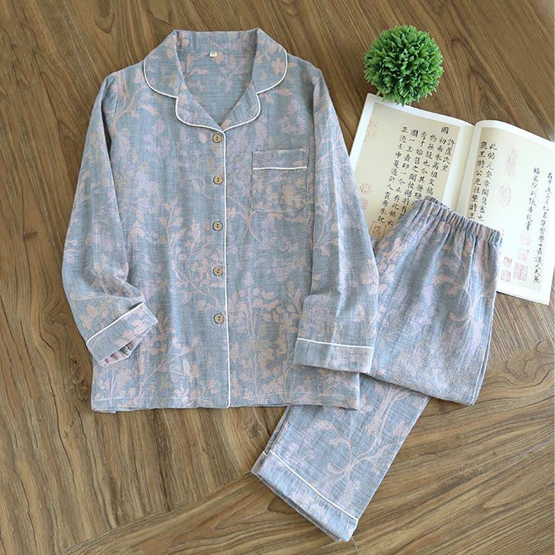 Elegant Floral Organic Cotton Loungewear Set