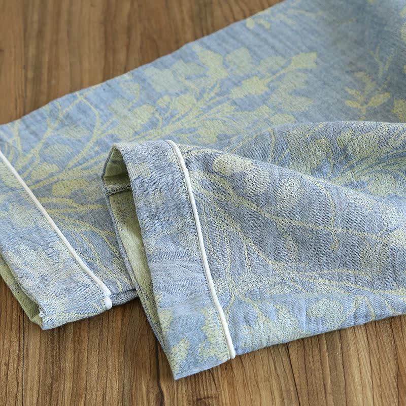 Elegant Floral Organic Cotton Loungewear Set