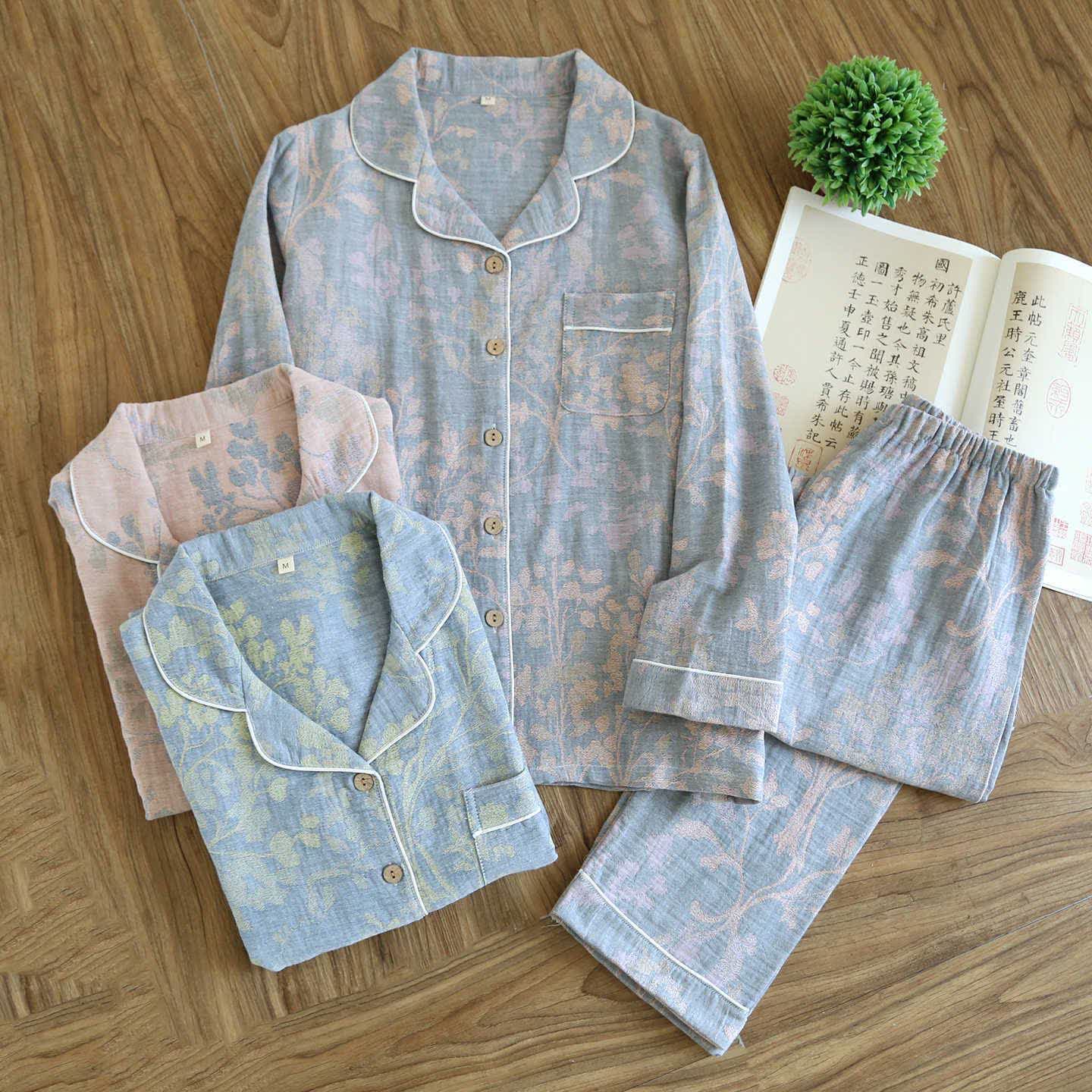 Elegant Floral Organic Cotton Loungewear Set