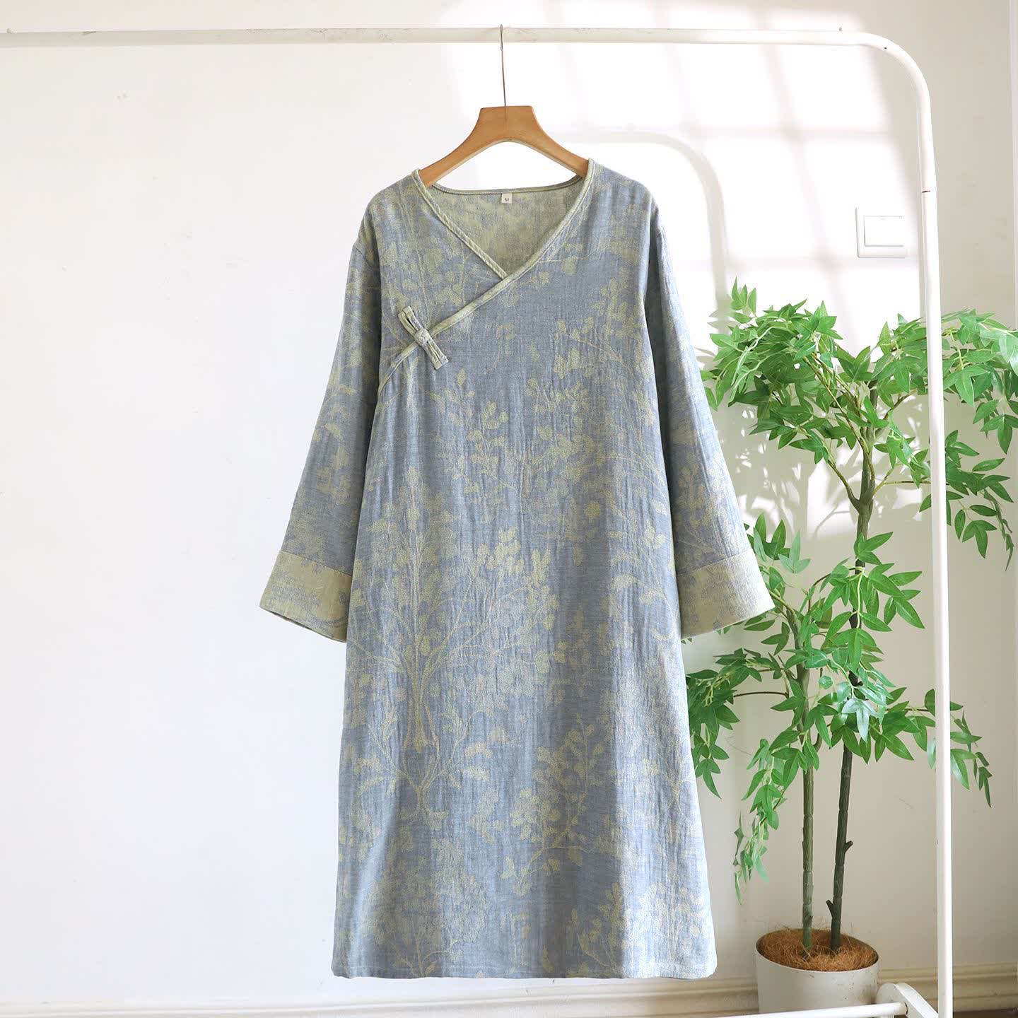 Elegant Floral Organic Cotton Nightdress
