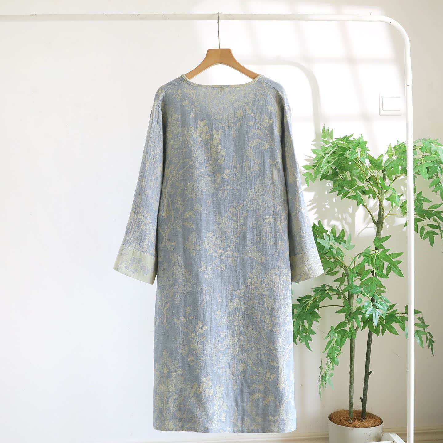 Elegant Floral Organic Cotton Nightdress