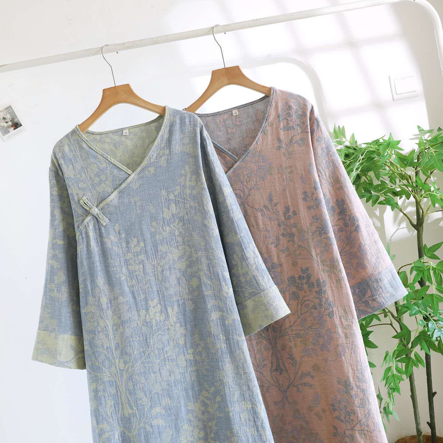 Elegant Floral Organic Cotton Nightdress