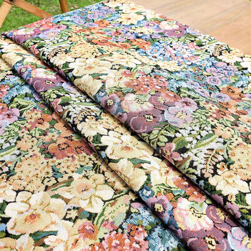 Luxurious Floral Scalloped Edge Tablecloth