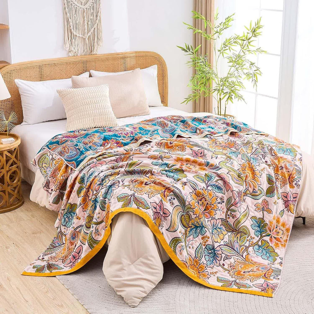 Vine Flower Muslin Cotton Gauze Quilt