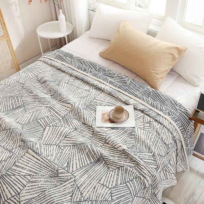 Modern Striped Muslin Cotton Gauze Quilt