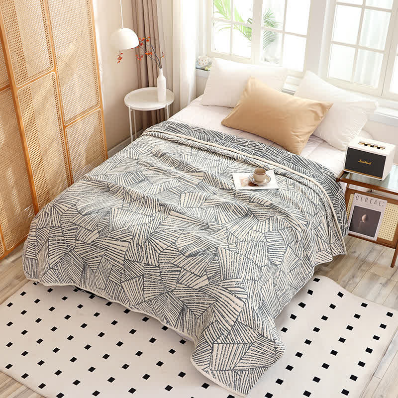 Modern Striped Muslin Cotton Gauze Quilt