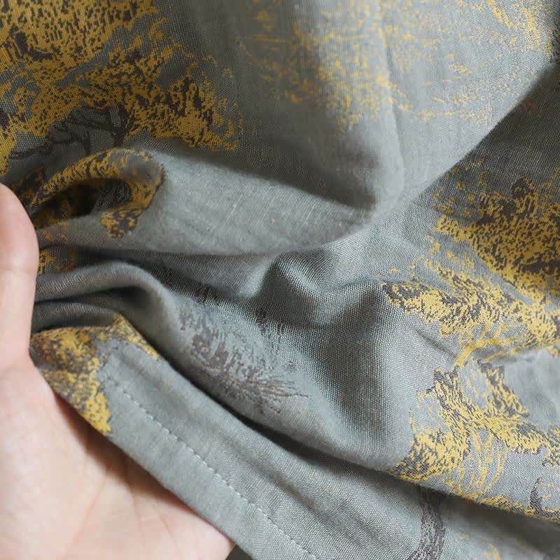 Unisex Landscape Cotton Gauze Bathrobe