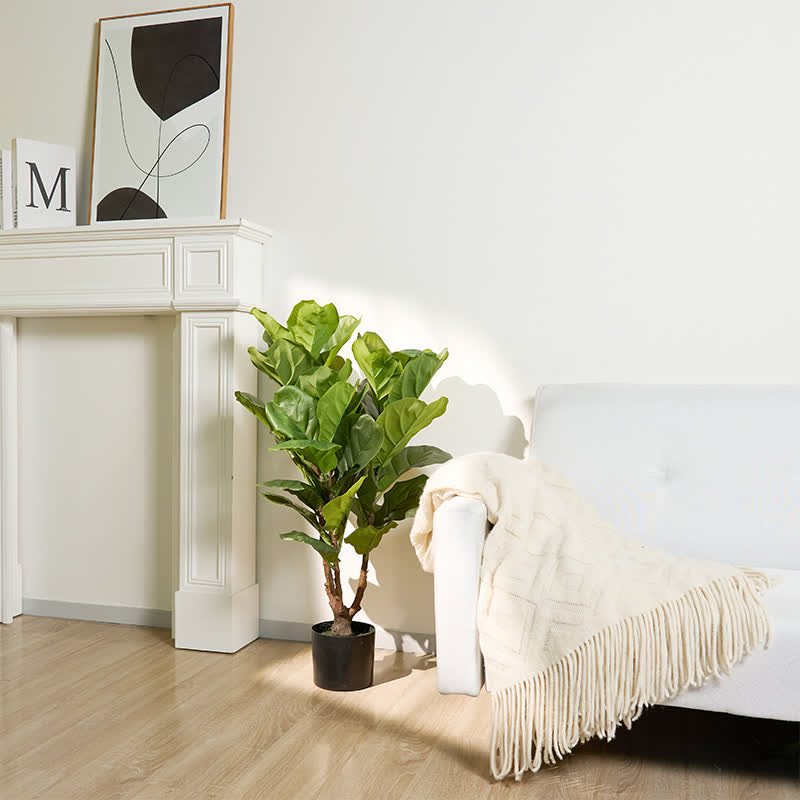 Faux Fiddle Leaf Fig Tree Home Decoration