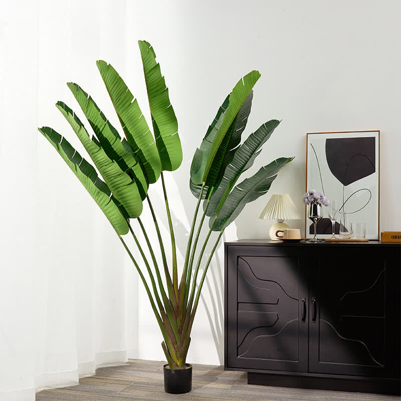 59"H Faux Travelers Palm Tree in Pot