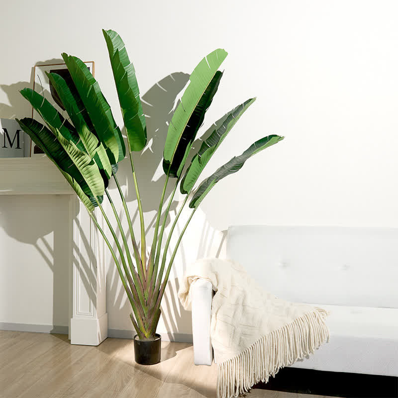59"H Faux Travelers Palm Tree in Pot