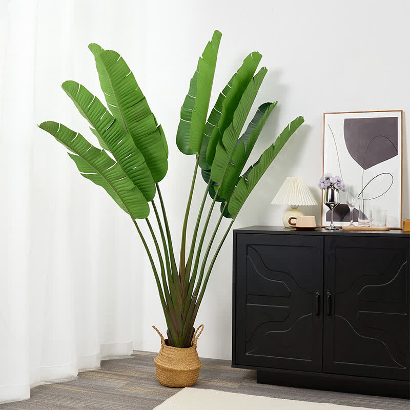 59"H Faux Travelers Palm Tree in Pot