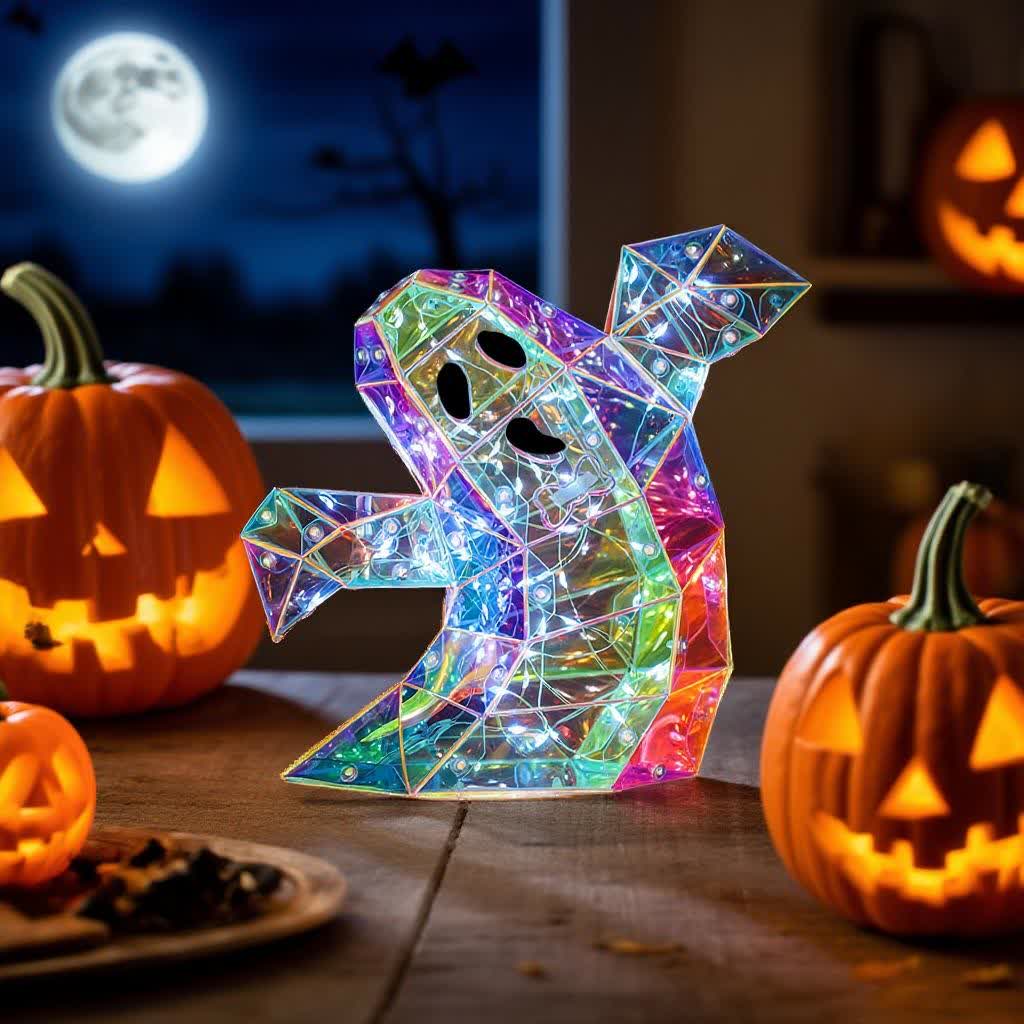 3D Ghost Infinity Lights Halloween Decoration