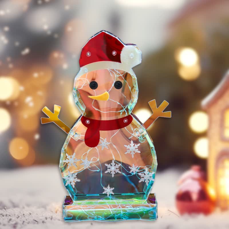 3D Snowman Infinity Lights Decoration