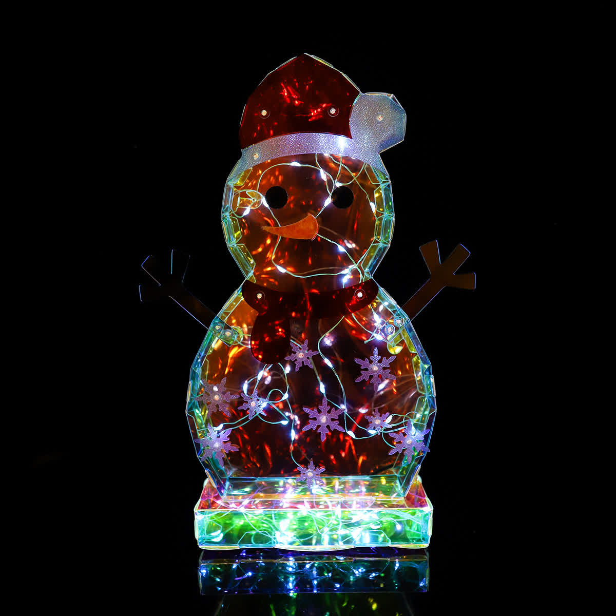 3D Snowman Infinity Lights Decoration