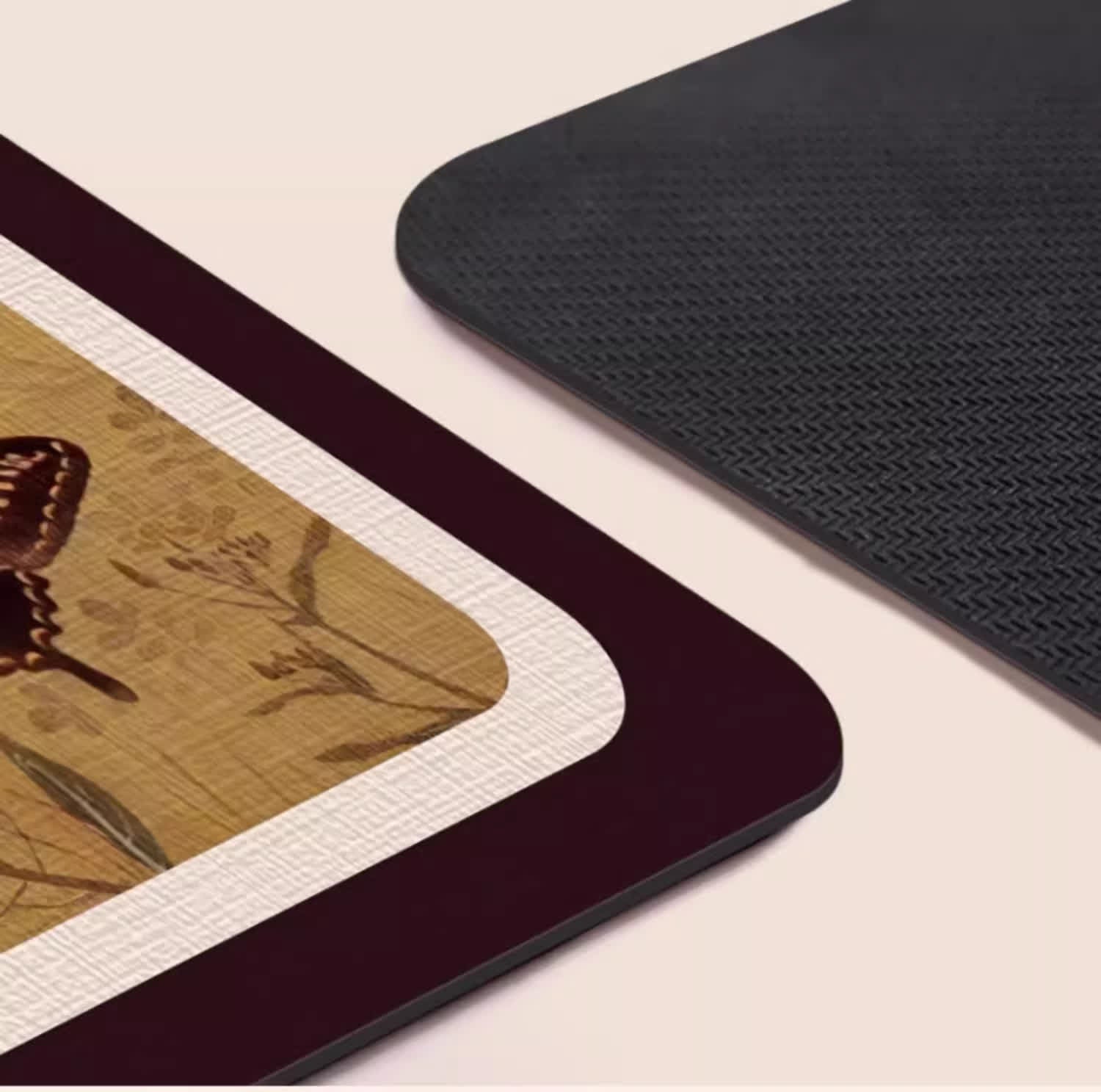 Pastoral Butterfly Diatom Mud Water-absorbent Rug