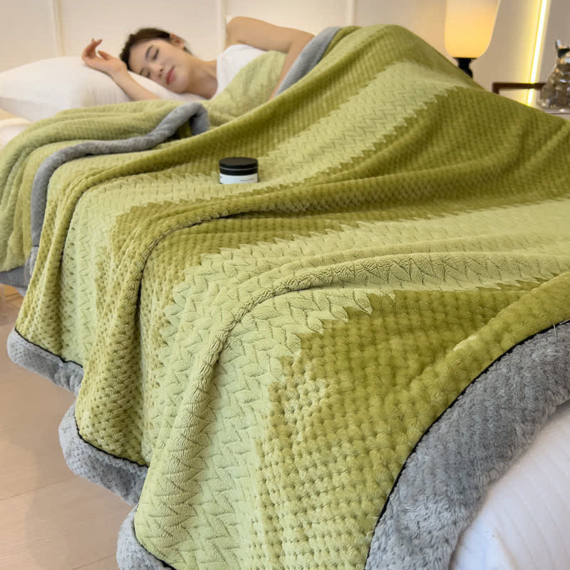 Solid Color Bound Edge Throw Blanket