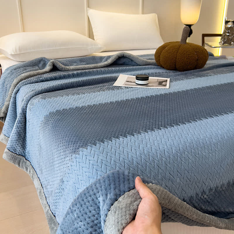 Solid Color Bound Edge Throw Blanket