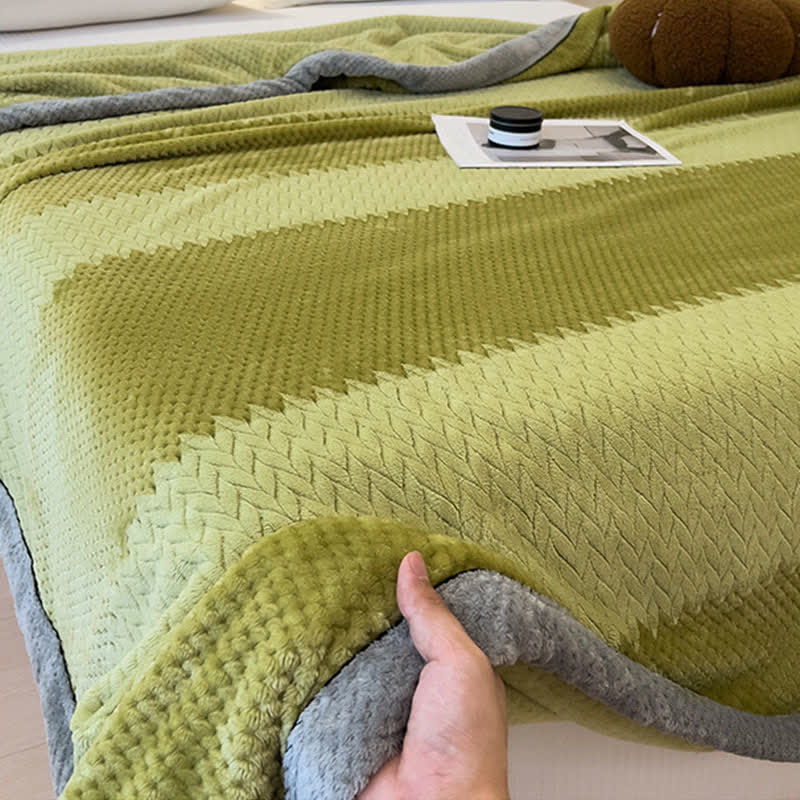 Solid Color Bound Edge Throw Blanket