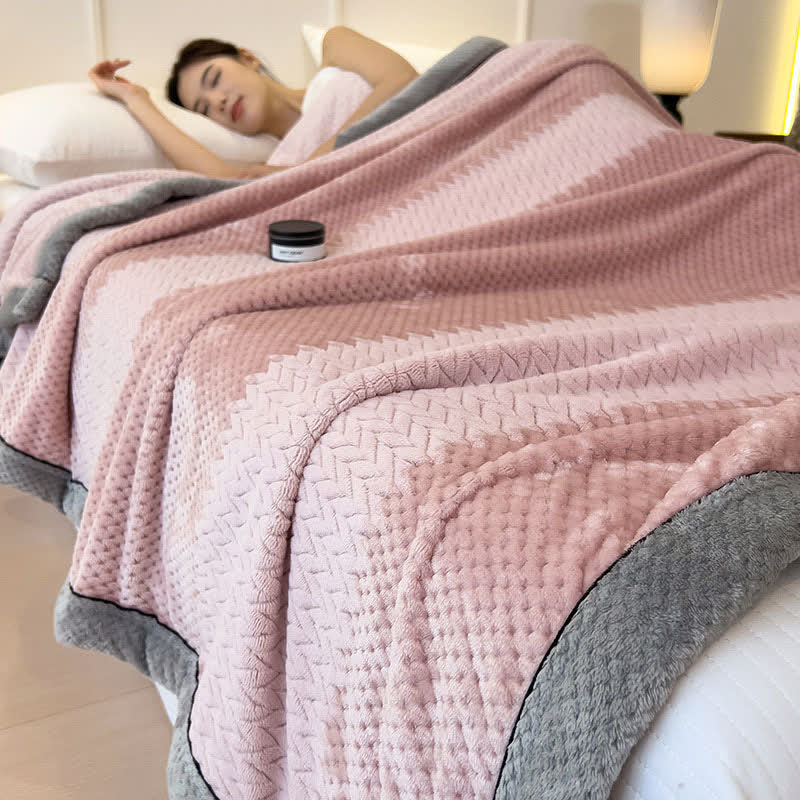 Solid Color Bound Edge Throw Blanket