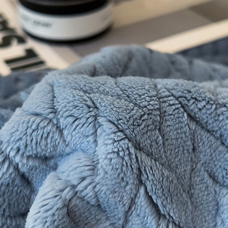 Solid Color Bound Edge Throw Blanket