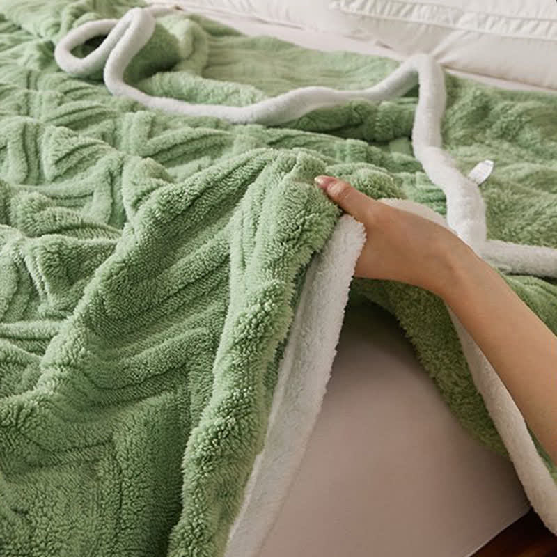 Modern Chevron Jacquard Warm Blanket