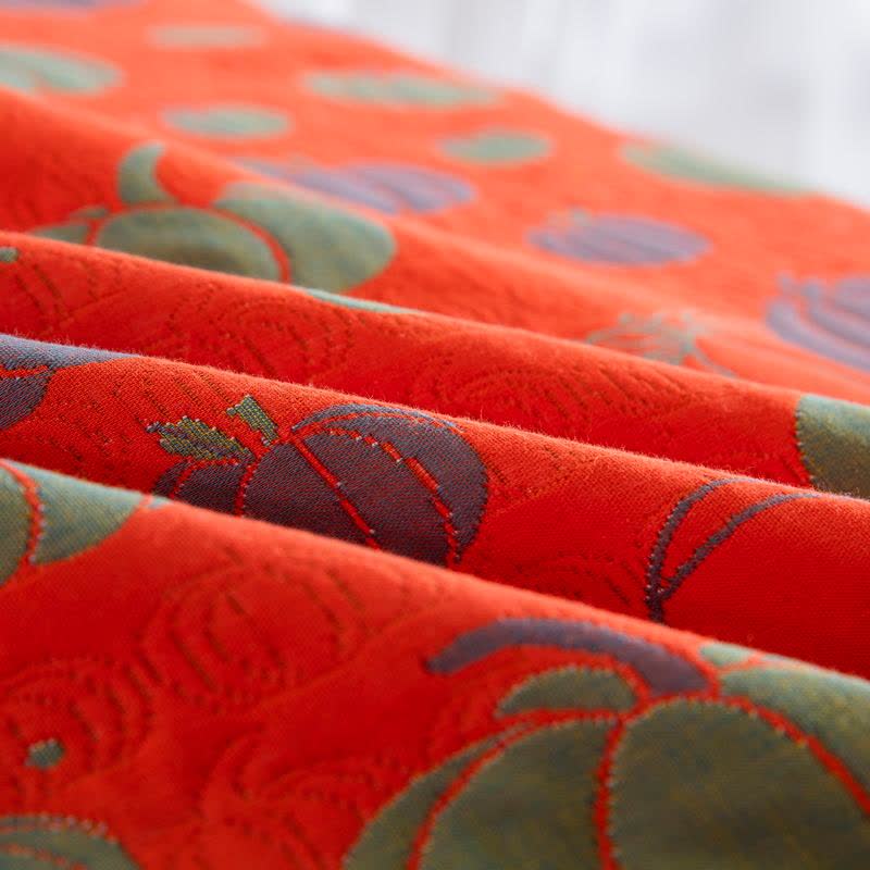 Pumpkin Organic Cotton Sheet Bedspread