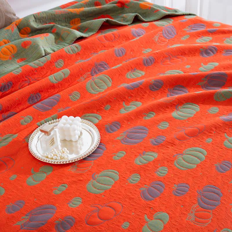 Pumpkin Organic Cotton Sheet Bedspread