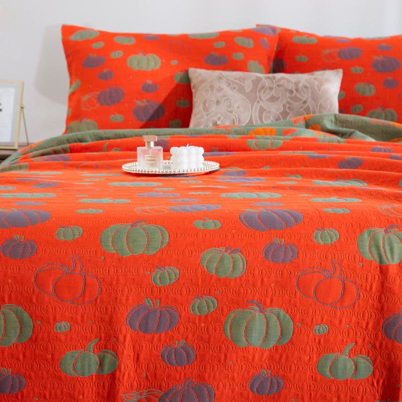 Pumpkin Organic Cotton Sheet Bedspread