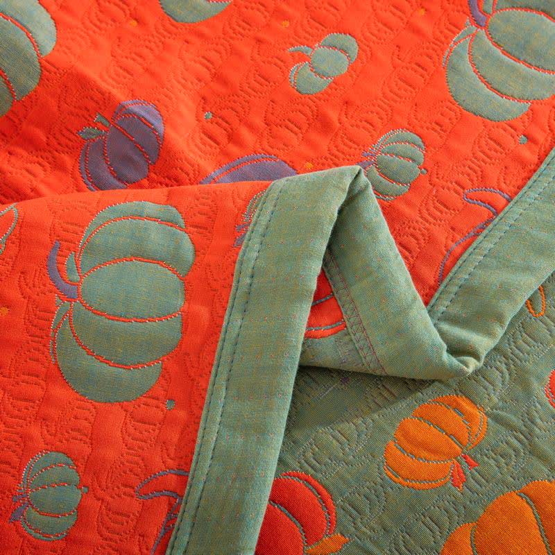 Pumpkin Organic Cotton Sheet Bedspread