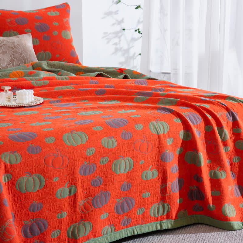 Pumpkin Organic Cotton Sheet Bedspread