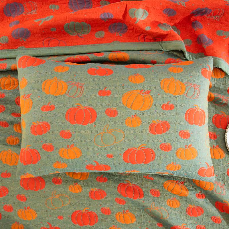Pumpkin Organic Cotton Sheet Bedspread