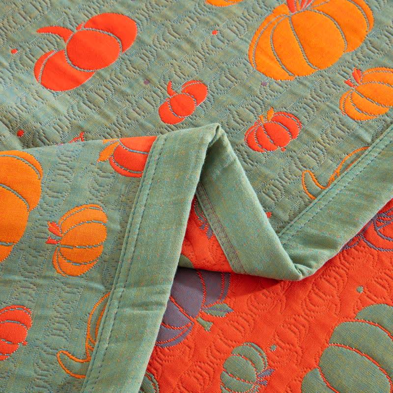 Pumpkin Organic Cotton Sheet Bedspread