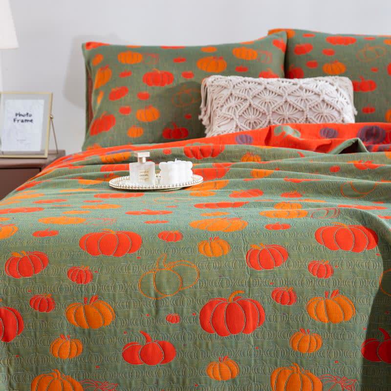 Pumpkin Organic Cotton Sheet Bedspread